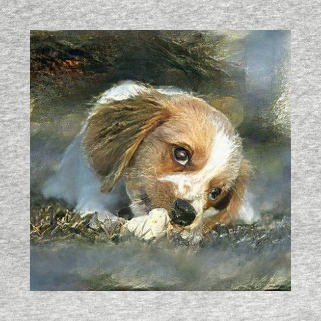 Cute puppy painting (pet, dog, pretty and hiking) by Thepurplepig